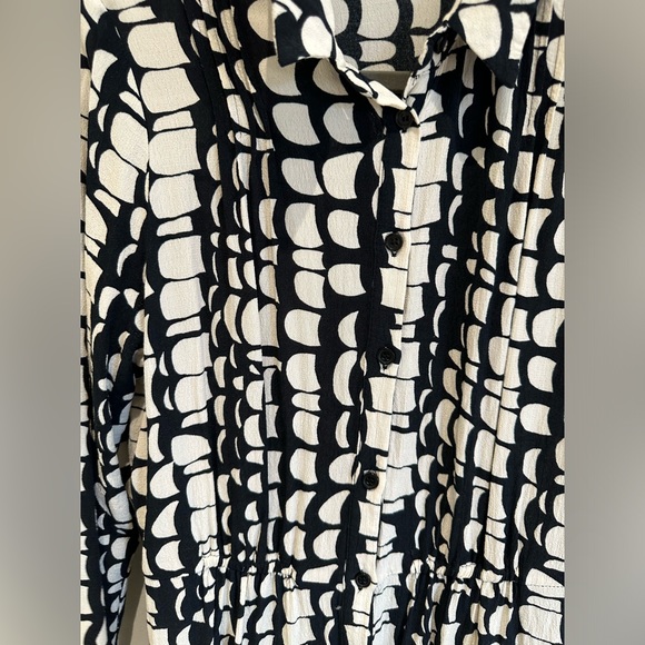 Zara long black and white patterned dress. Worn twice - Picture 7 of 7